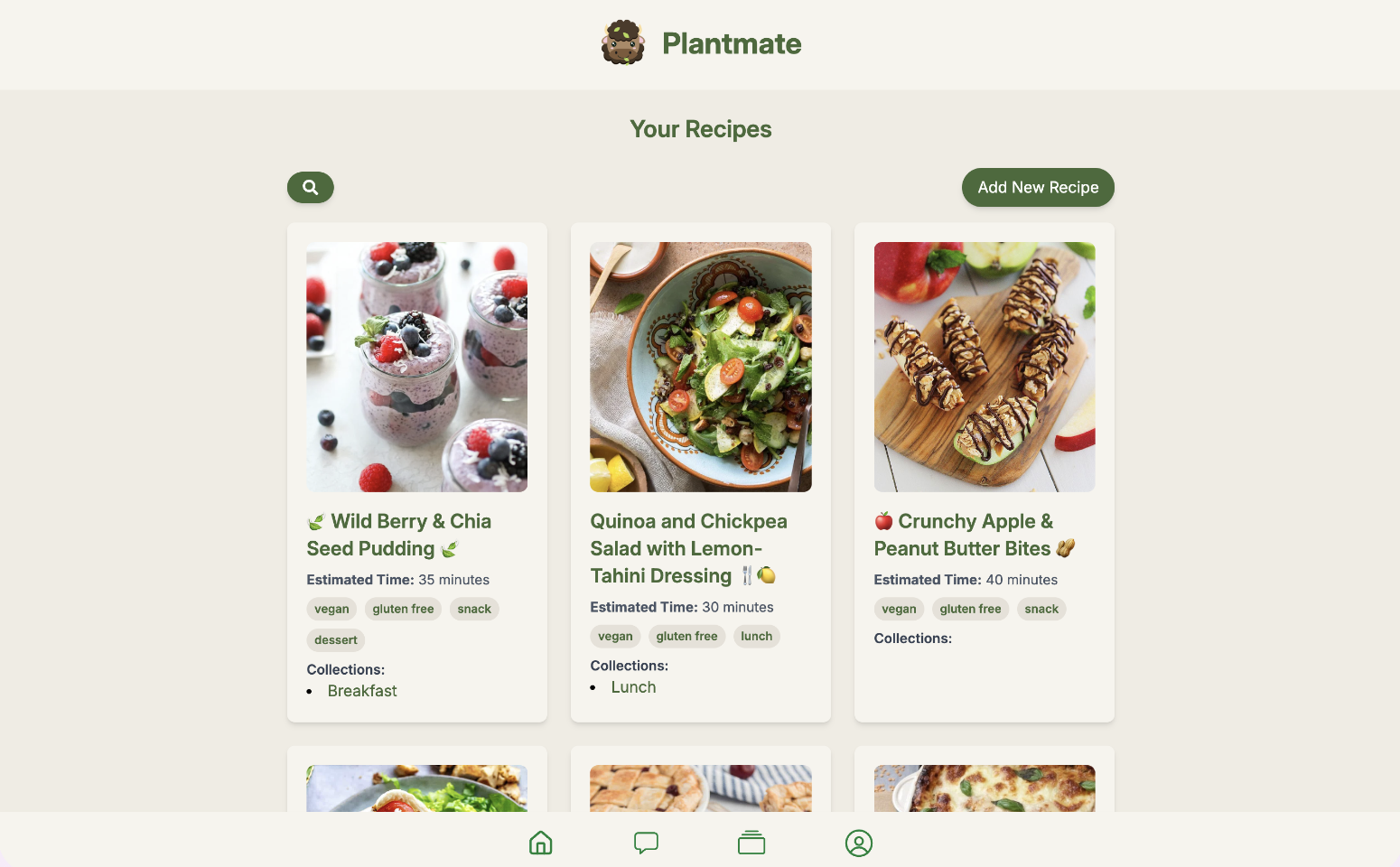 Plantmate AI Recipe Site